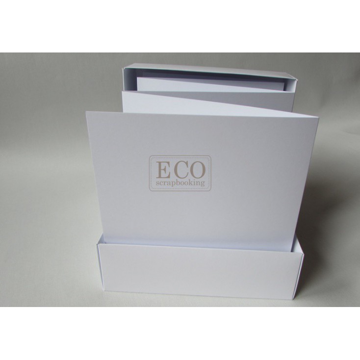 Baza albumowa harmonijkowa w pudełku biała - 15,5 x 15,5 - Eco-scrapbooking