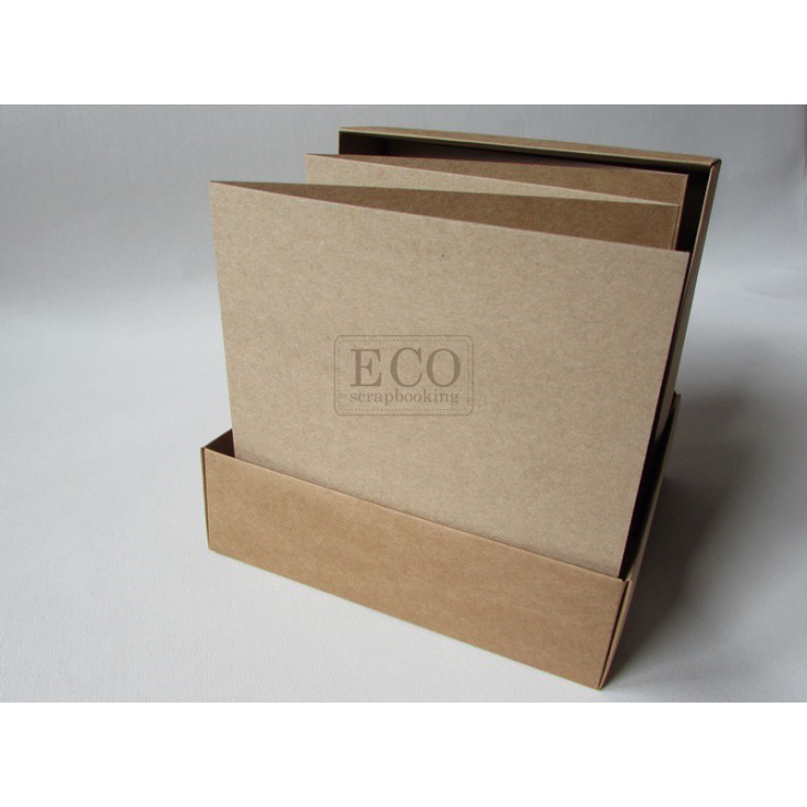Album base accordion, harmonica base in a kraft box - 15.5 x 15.5 Eco-scrapbooking