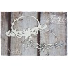 frame layered oval - laser cut, chipboard - snipart frosty moments
