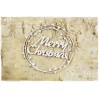 Merry Christmas inscription in a circle - laser cut, chipboard - snipart magic lights