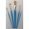 Set of nylon brushes for painting 02 - 5 pieces