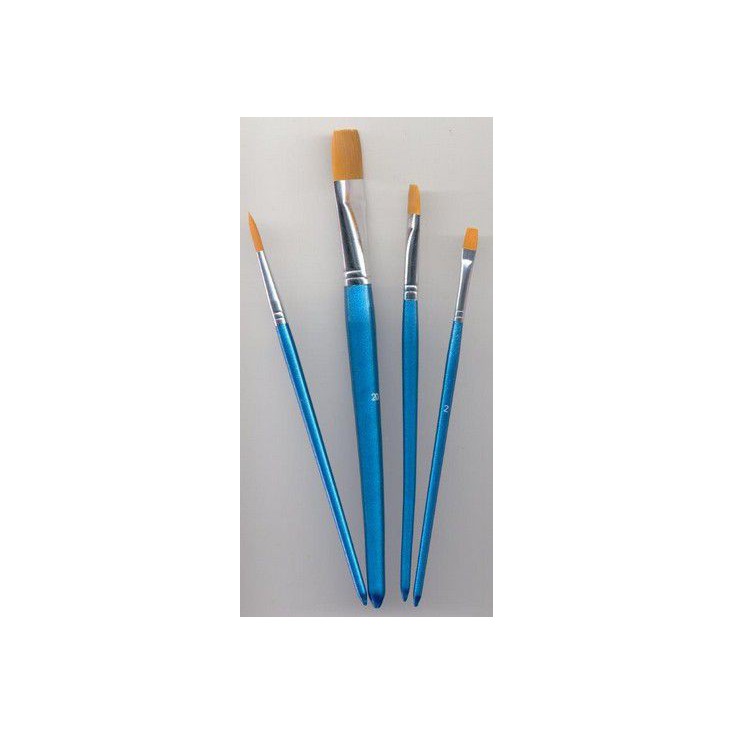Set of nylon brushes for painting 03 - 4 pieces