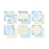 Blossom Blue, small paper pad - Sets of scrapbooking papers 15x15cm - ScrapAndMe