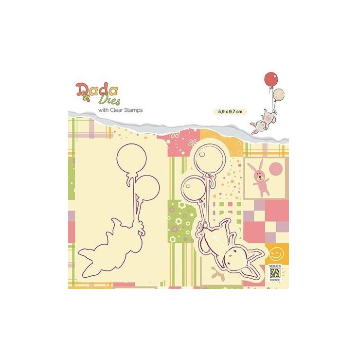 stamp and die Balloon flight DADA - Nelie's Choice DDCS005