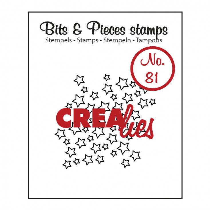 Stempel silikonowy Crealies - Bits & Pieces no. 81 - Open stars