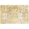 layered oval frame with flowers - laser cut, chipboard - snipart Beauty in the Dark