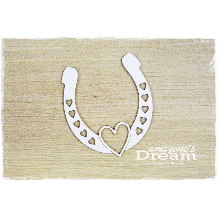horseshoe with heart - laser cut, chipboard - snipart Amazone's Dream
