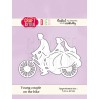 wykrojniki do papieru para młoda na rowerze - Craft&you design young couple on the bike CW053
