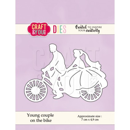 cutting die young couple on the bike - Craft&you design CW053