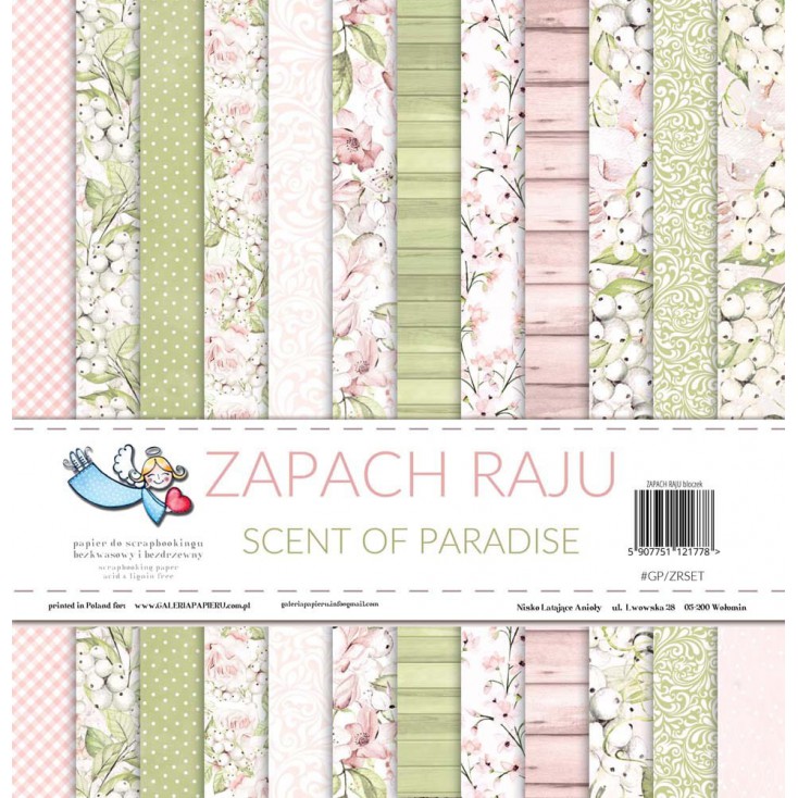 Zapach Raju - Bloczek 12 papierów do scrapbookingu 30x30cm - Paper Heaven