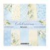 Celebrations Blue, small paper pad - Sets of scrapbooking papers 15x15cm - ScrapAndMe