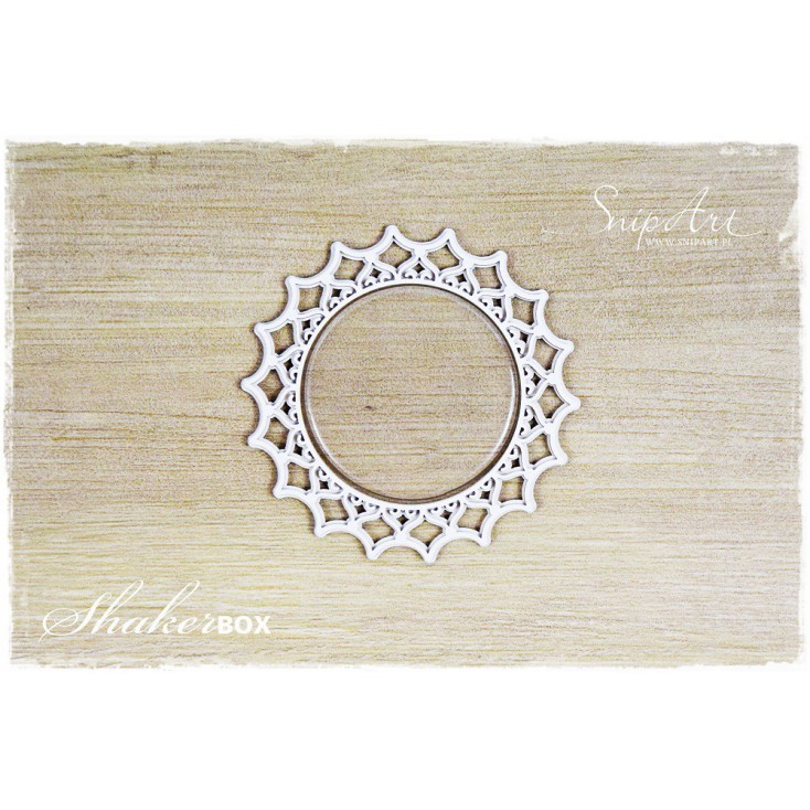 napkin 2 shaker box with glass 3D - laser cut, chipboard - snipart frosty moments