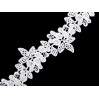 Guipure lace flowers - widh 3,4 cm - white - 1 meter