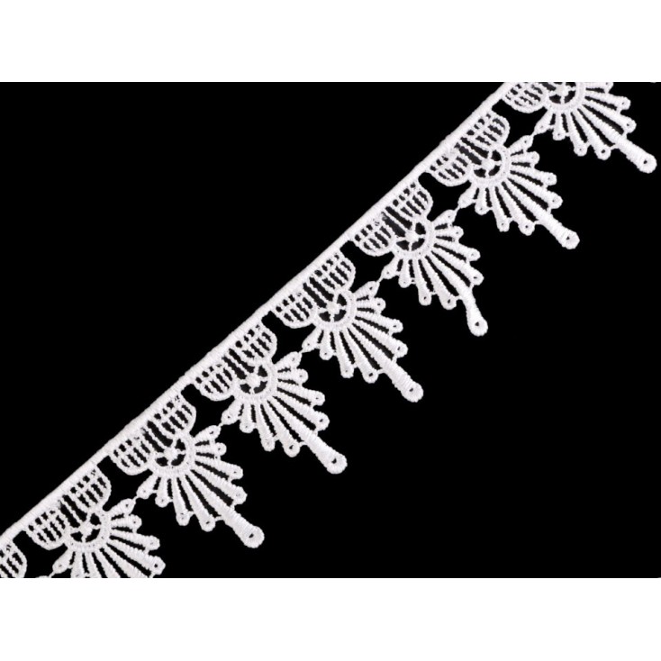 Guipure lace - widh 4,3 cm - white - 1 meter