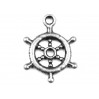 Metal steering wheel pendant - silver Ø 1,5 cm