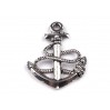 Metal anchor pendant - silver 1,8 x 2,4 cm