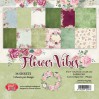 Flower vibes, small paper pad - Sets of scrapbooking papers 15x15cm - Craftandyoudesign