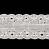 Embroidered lace, English embroidery - widh 4,5 cm - white - 1 meter