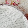 Synthetic lace with a decorative edge - widh 6,5 cm - white - 1 meter