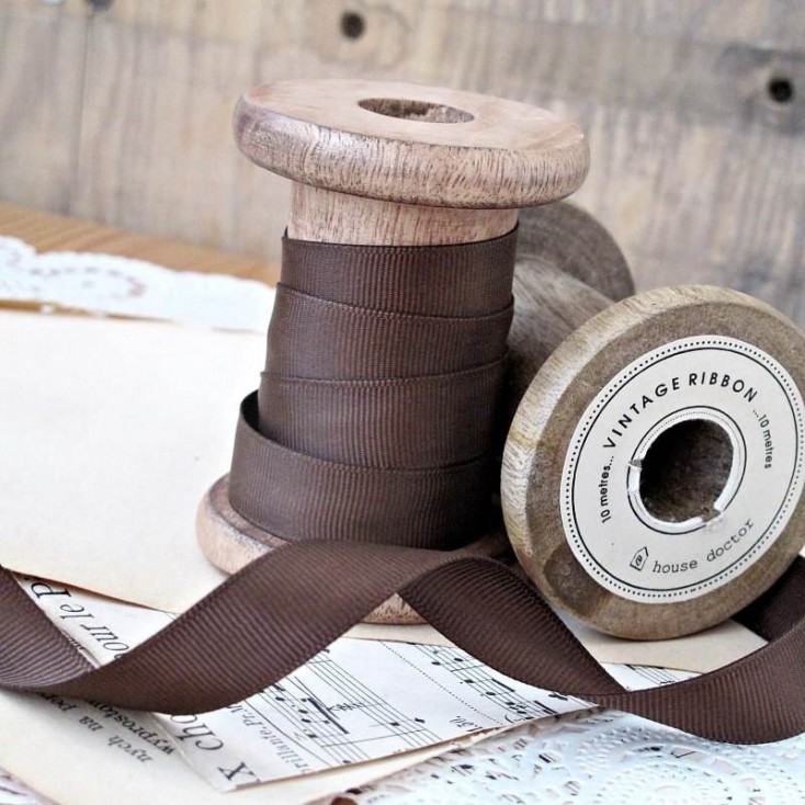 Grosgrain ribbon, 1 meter - dark chocolate