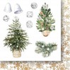Mały bloczek - Paper Heaven - Białe jak Śnieg-Flower and Ornaments