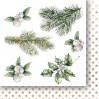Scrapbooking paper pad - Paper Heaven - White as Snow - flowers and ornaments