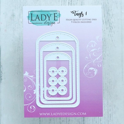 Wykrojniki do papieru - Tagi 01, zestaw - Lady E Design Tags 01