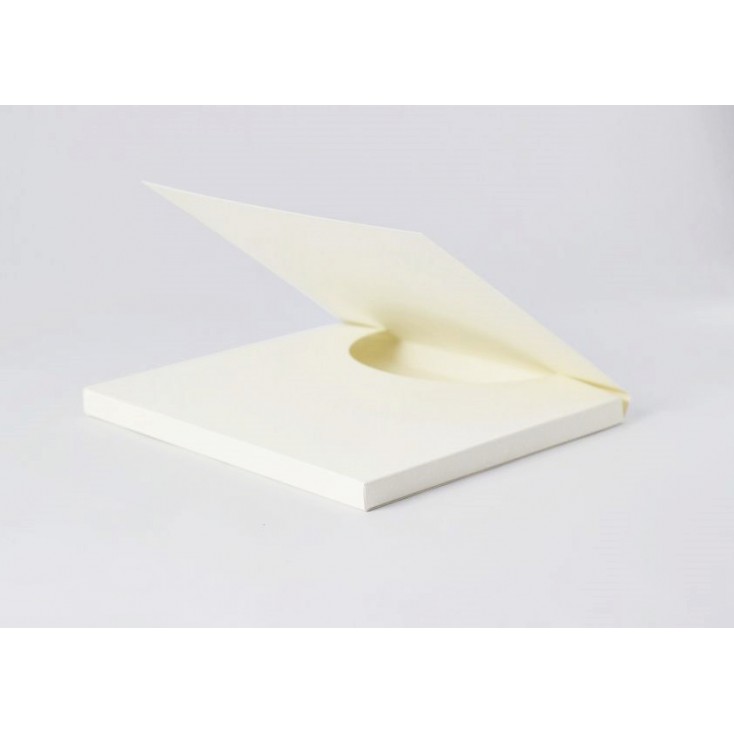 Card base - big chocolate holder - cream - Rzeczy z Papieru