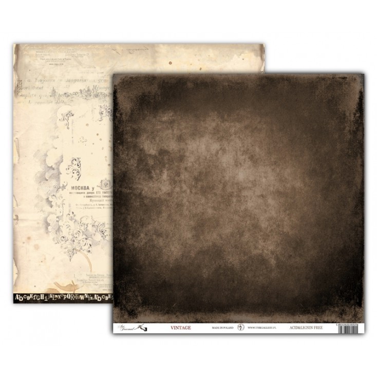 Art Journal VINTAGE - Scrapbooking paper 30 x 30 cm - UHK Gallery