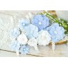 Scrapbooking flowers by Ewa Argalska - blue set - 10 pieces