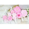 Scrapbooking flowers by Ewa Argalska - Sweet Pink set - 10 pieces