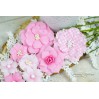 Scrapbooking flowers by Ewa Argalska - Sweet Pink set - 10 pieces