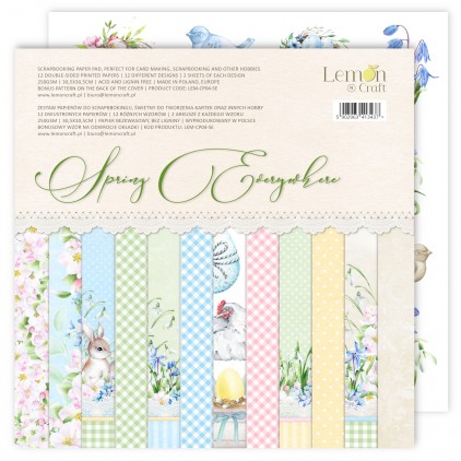 Creative paper pad - Scrapbooking papers 30x30cm - Spring Everywhere - Lemoncraft
