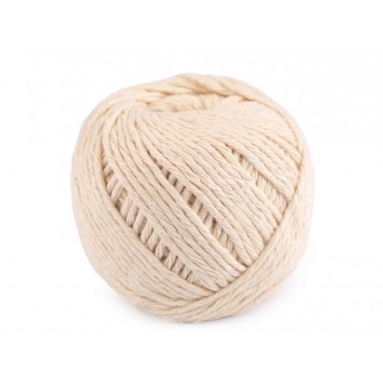 Cotton cord - ball - 2mm thick - light beige