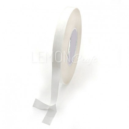 Double-sided adhesive tape - 50 meters, width 9mm wide, universal with a white spacer, finger-tearable - Lemoncraft