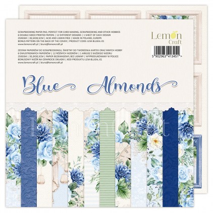 Blue almonds - Lemoncraft - Zestaw papierów do scrapbookingu 30x30cm