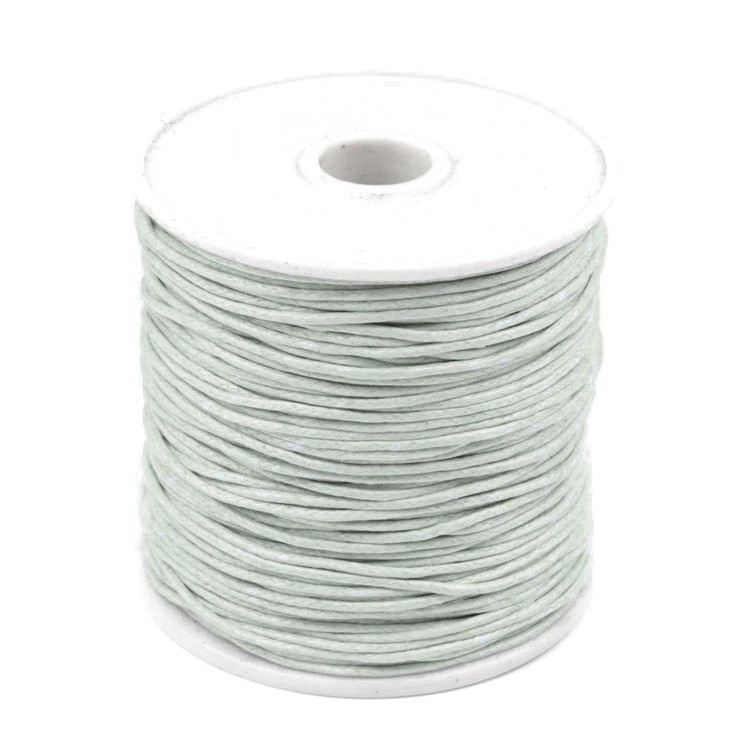 cotton waxed - gray-green cord - Ø 0,8 mm - one spool