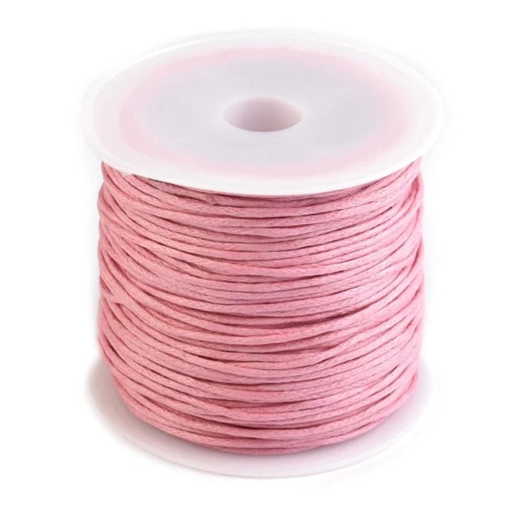 cotton waxed - smoky pink cord - Ø 0,8 mm - one spool