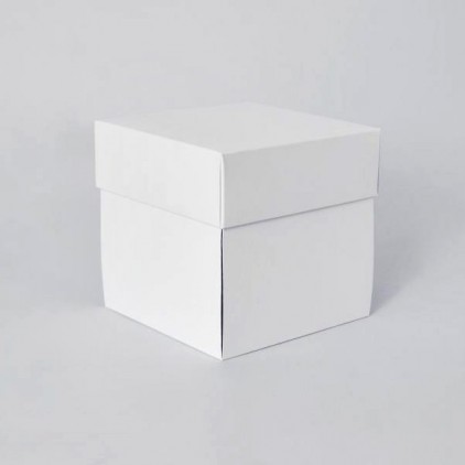 Białe pudełko exploding box - baza - 10cm - Rzeczy z Papieru