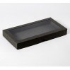 Czarne pudełko na kartkę DL - z okienkiem - niskie - Rzeczy z Papieru