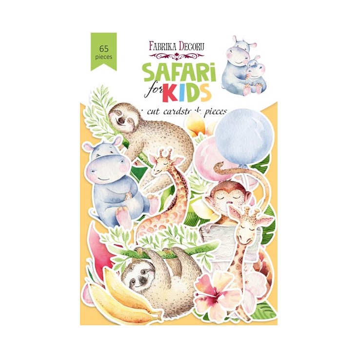 Paper die cutss - Safari for kids - Fabrika Decoru - 65 pieces