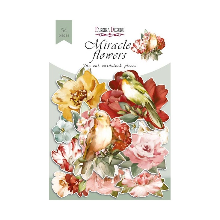 Paper die cutss - Miracle flowers - Fabrika Decoru - 54 pieces