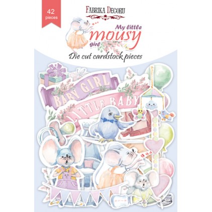 Paper die cutss - My little mousy girl - Fabrika Decoru - 42 - pieces