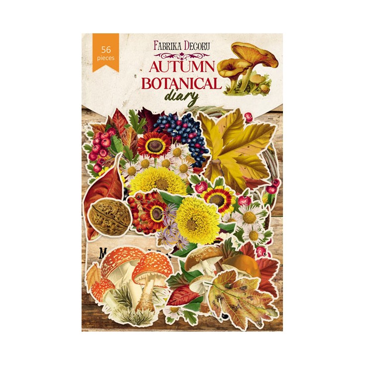 Paper die cutss - Autumn botanical diary - Fabrika Decoru - 56 - pieces