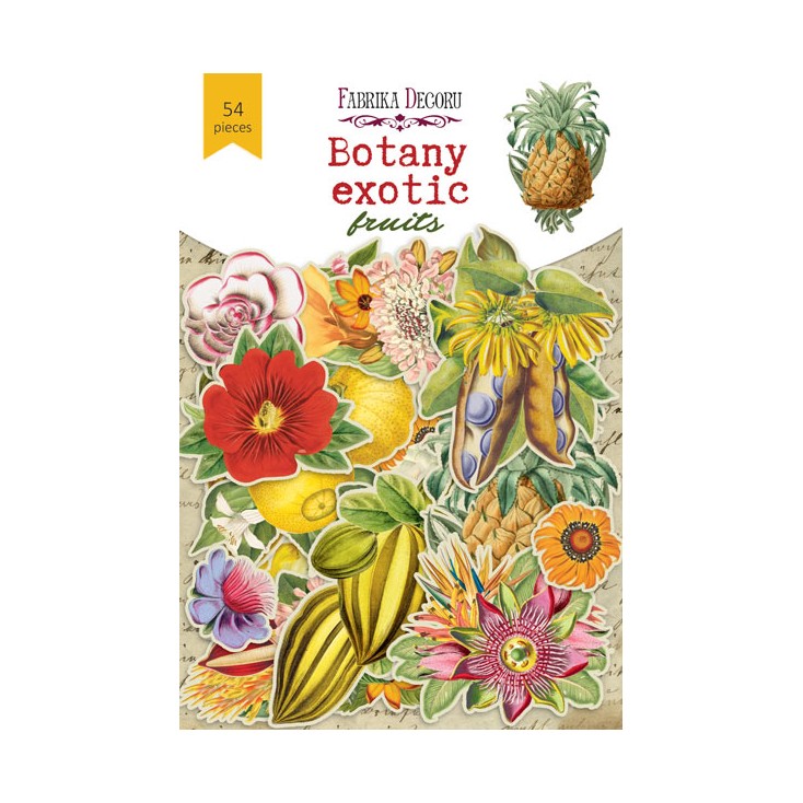 Papierowe kształty - die-cuts - Botany exotic fruits - Fabrika Decoru - 54 - elementów