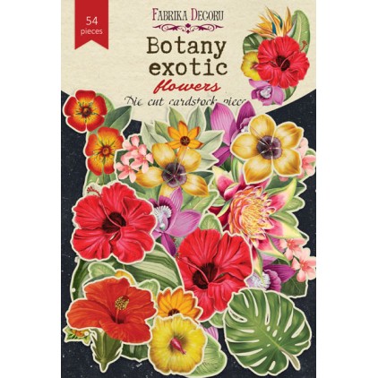 Papierowe kształty - die-cuts - Botany exotic flowers - Fabrika Decoru - 54 - elementów