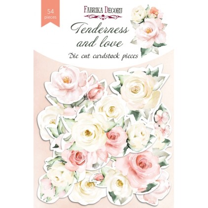 Paper die cutss - Tenderness and love - Fabrika Decoru - 54 - pieces