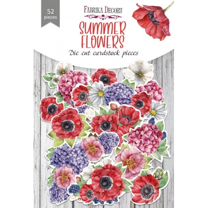 Paper die cutss - Summer flowers -Fabrika Decoru -52 pieces