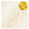 Tracing paper, vellum - Golden Rose leaves- tracing paper with gold print - milky white - Fabrika Decoru