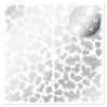 Kalka, pergamin - Silver pine cones - papier pergaminowy ze srebrnym nadrukiem - mleczno-biały - Fabrika Decoru